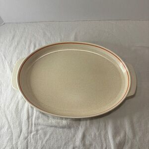 Vintage Lenox Temper Ware Fire Flower 10" x 15" Serving Roaster Platter